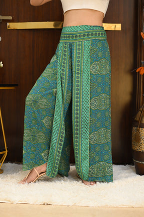 Side Cut Boho Printed Trouser