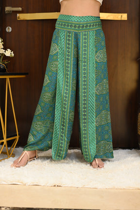 Side Cut Boho Printed Trouser