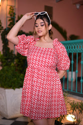 Bow Featured Short Cotton Dress