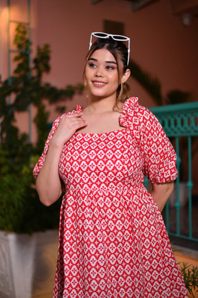 Bow Featured Short Cotton Dress