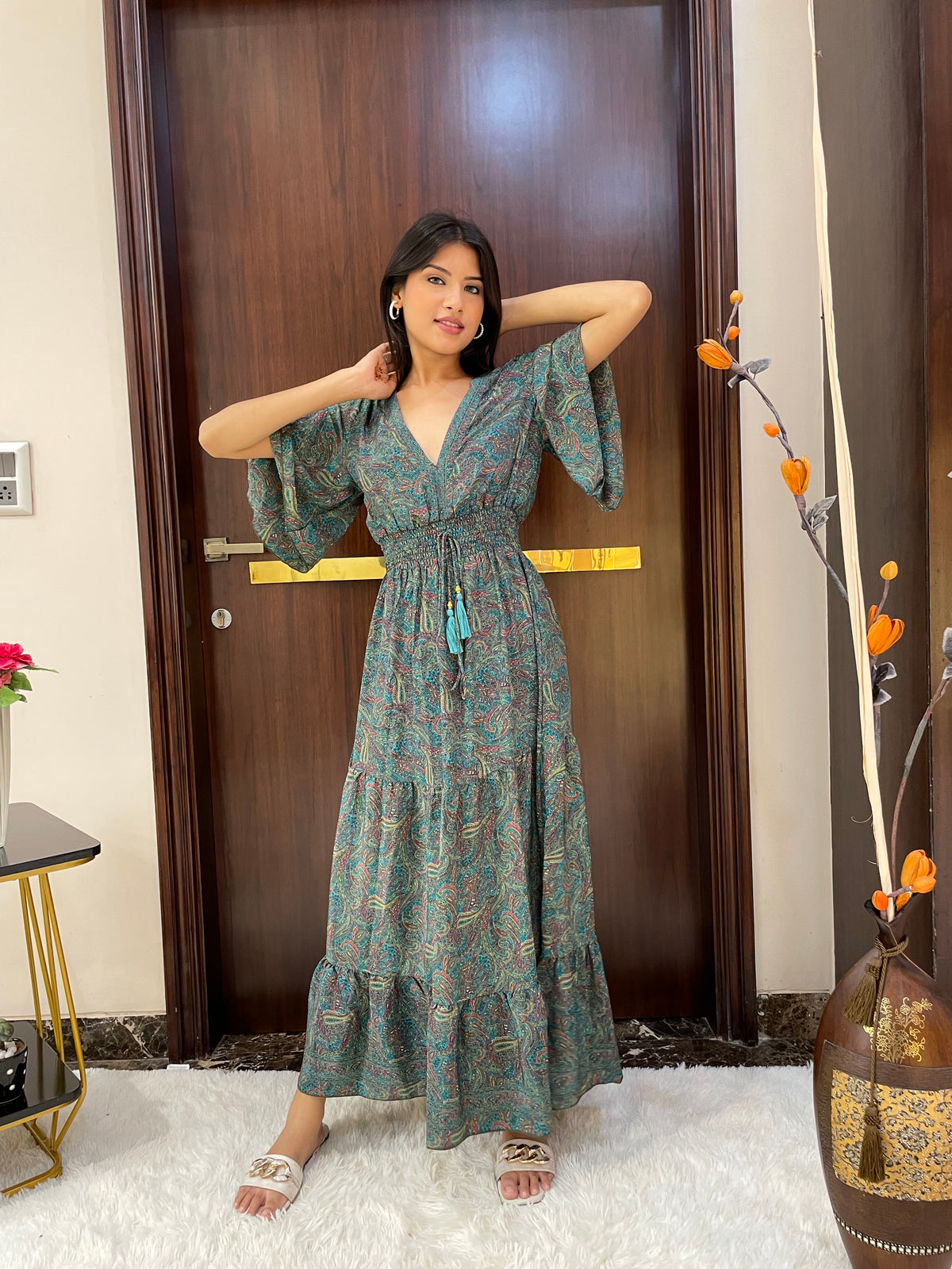 Boho Belle Maxi Dress - Botanical Whispers